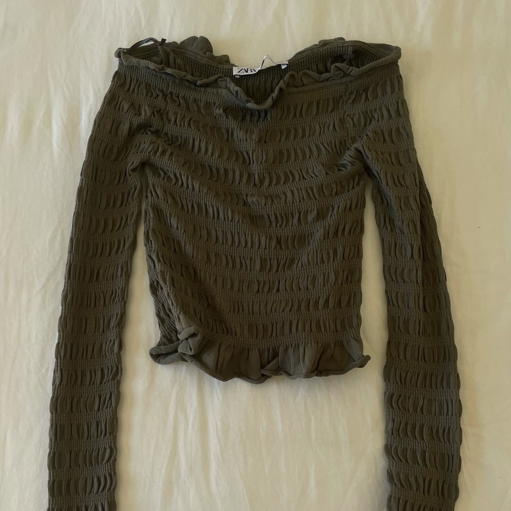 Zara off the shoulder long sleeve